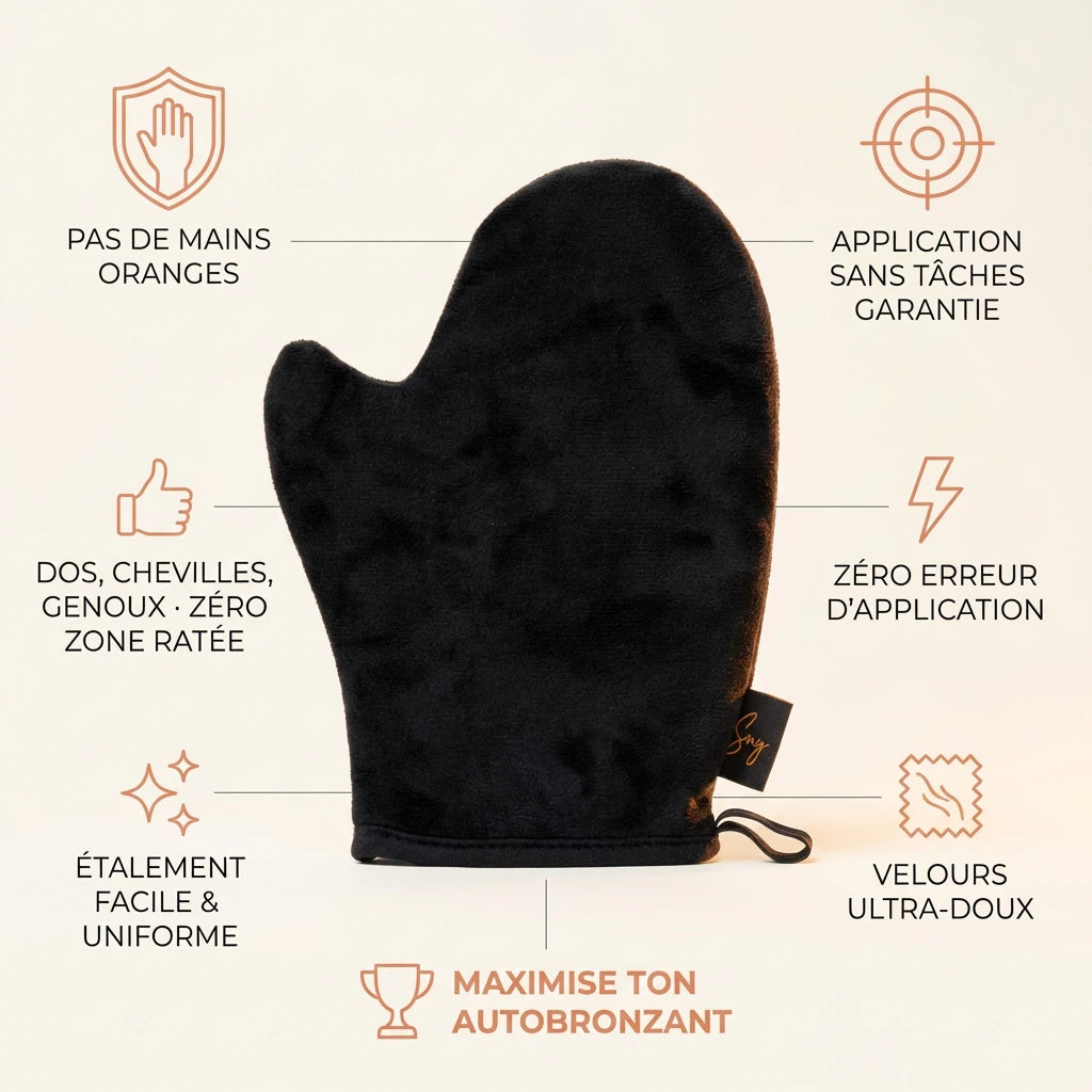 Gant applicateur velours SNY - zéro tâches, application sans erreur