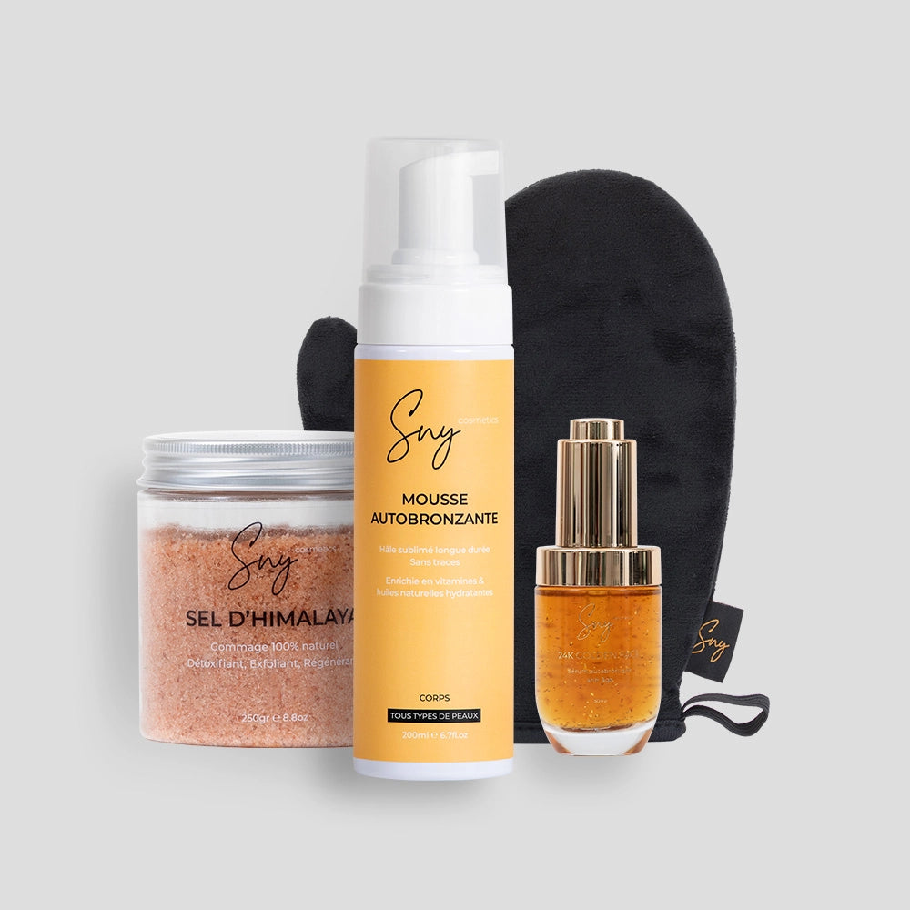 Pack Eternity (Sérum 24K + Sel exfoliant + Mousse + Gant)